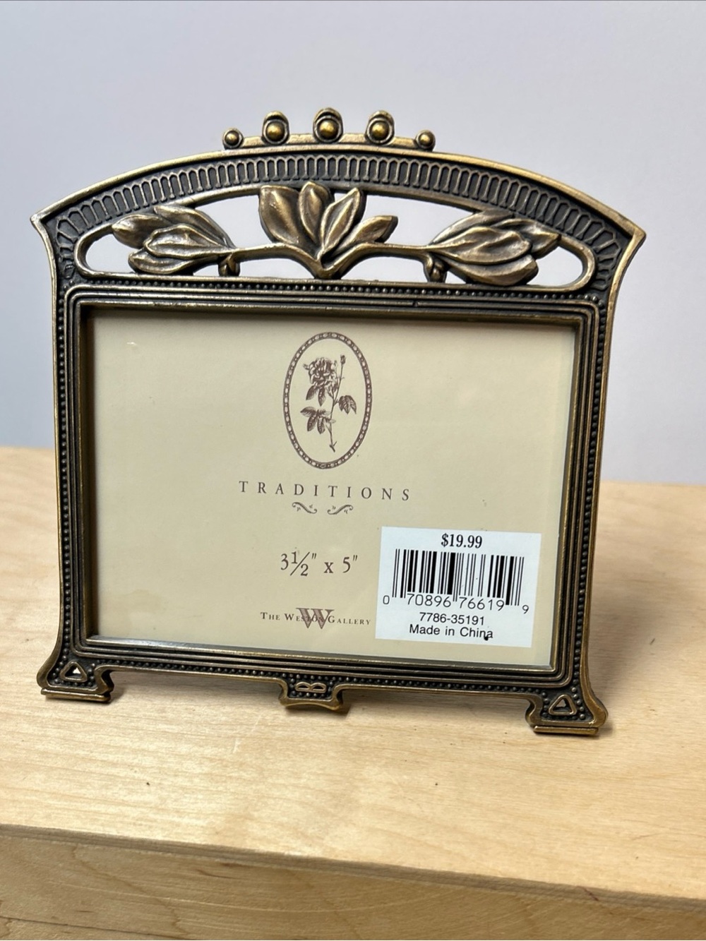 Brass frame by The Weston Gallery old photos 3.5” x 5”  Art Nouveau-style